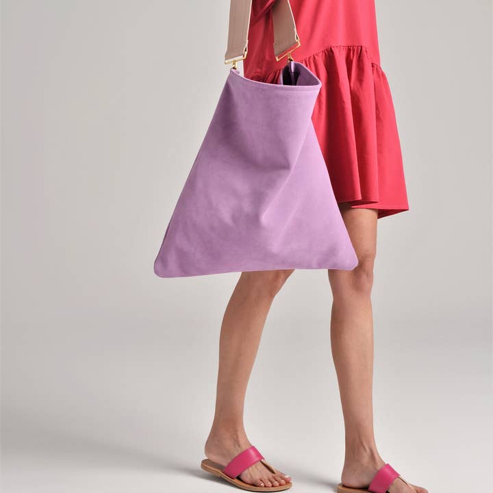 ANA KOUTSI - Vendita all'ingrosso Borsa tote - Donna - Borsa Akathi Soft Lilac, Borsa Shopper in pelle viola, Lilac Lea2