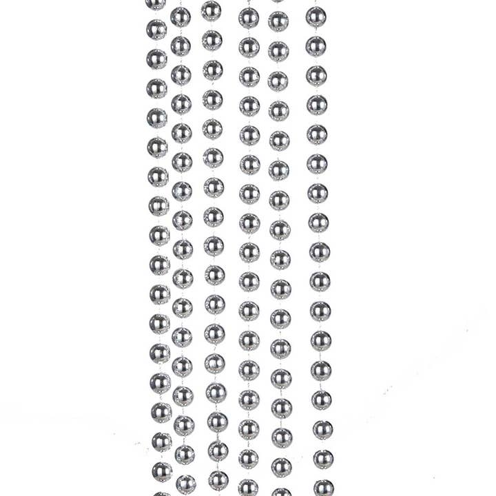 15'X12MM SILVER BEAD GARLAND for wholesale by Kurt S. Adler, Inc.