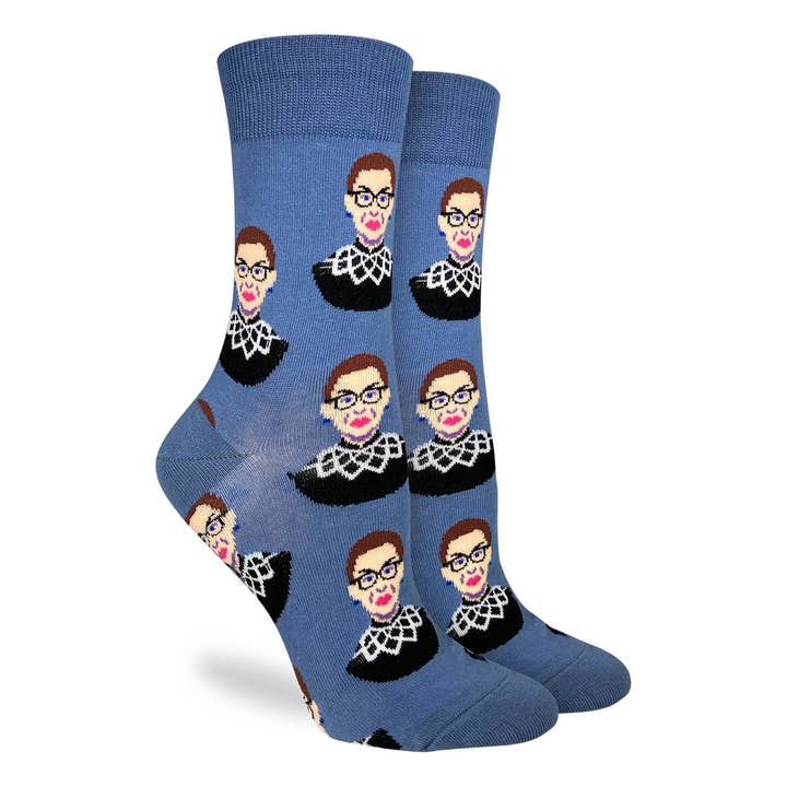 Good Luck Sock - Wholesale Socks - Women's - Women's Ruth Bader Ginsburg, Blue Socks