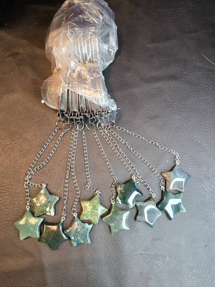 Infuseur à thé en vrac en forme d'étoile en cristal d'agate mousse pour la vente par Eclectic Wallflower Boutique