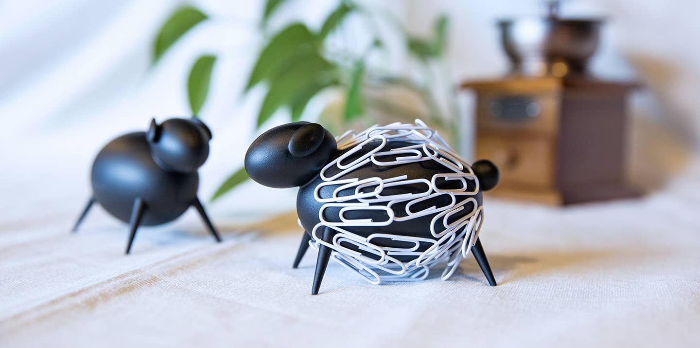 Allocacoc DesignNest - Venta al por mayor Clips - Soporte magnético Sheepi para sujetapapeles0