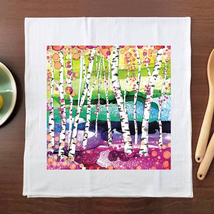Toalha de Cozinha Através da Floresta por atacado de Allport Editions