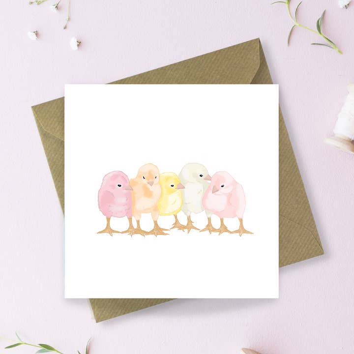 Cartão de Saudações Pastel Chicks por atacado de Sayers Studio
