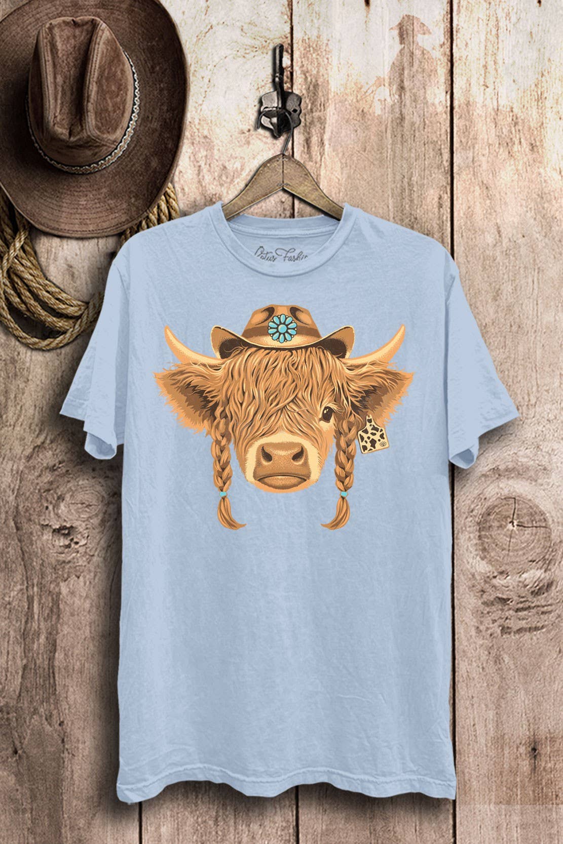 Lotus Fashion Collection - Wholesale Screen Printed T-Shirt - Women's - Highland Cow Graphic Top5