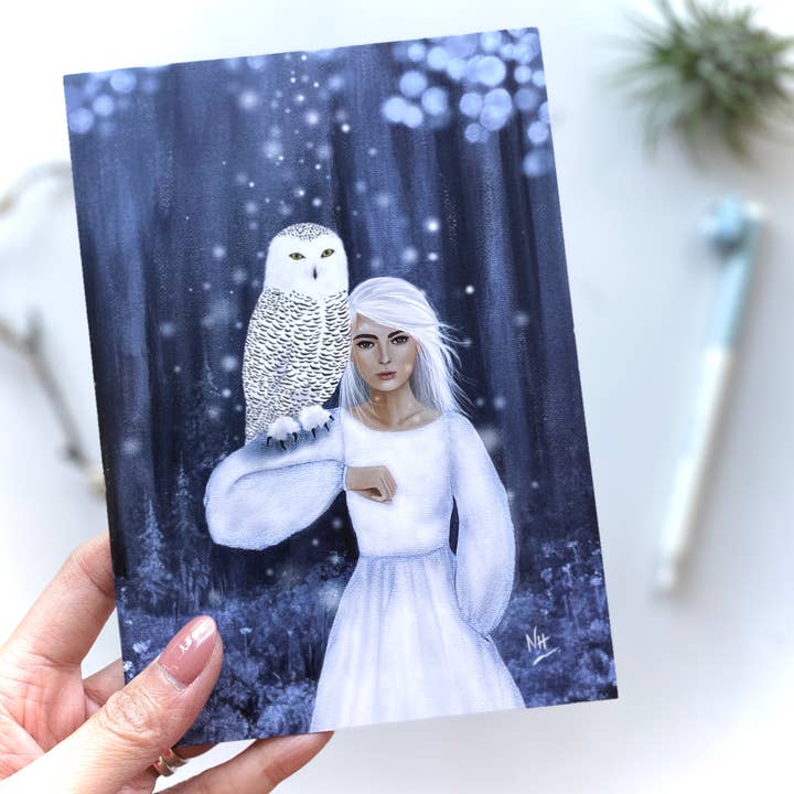 Carte de vœux Hibou Magicien pour la vente par Moments Have You Cards
