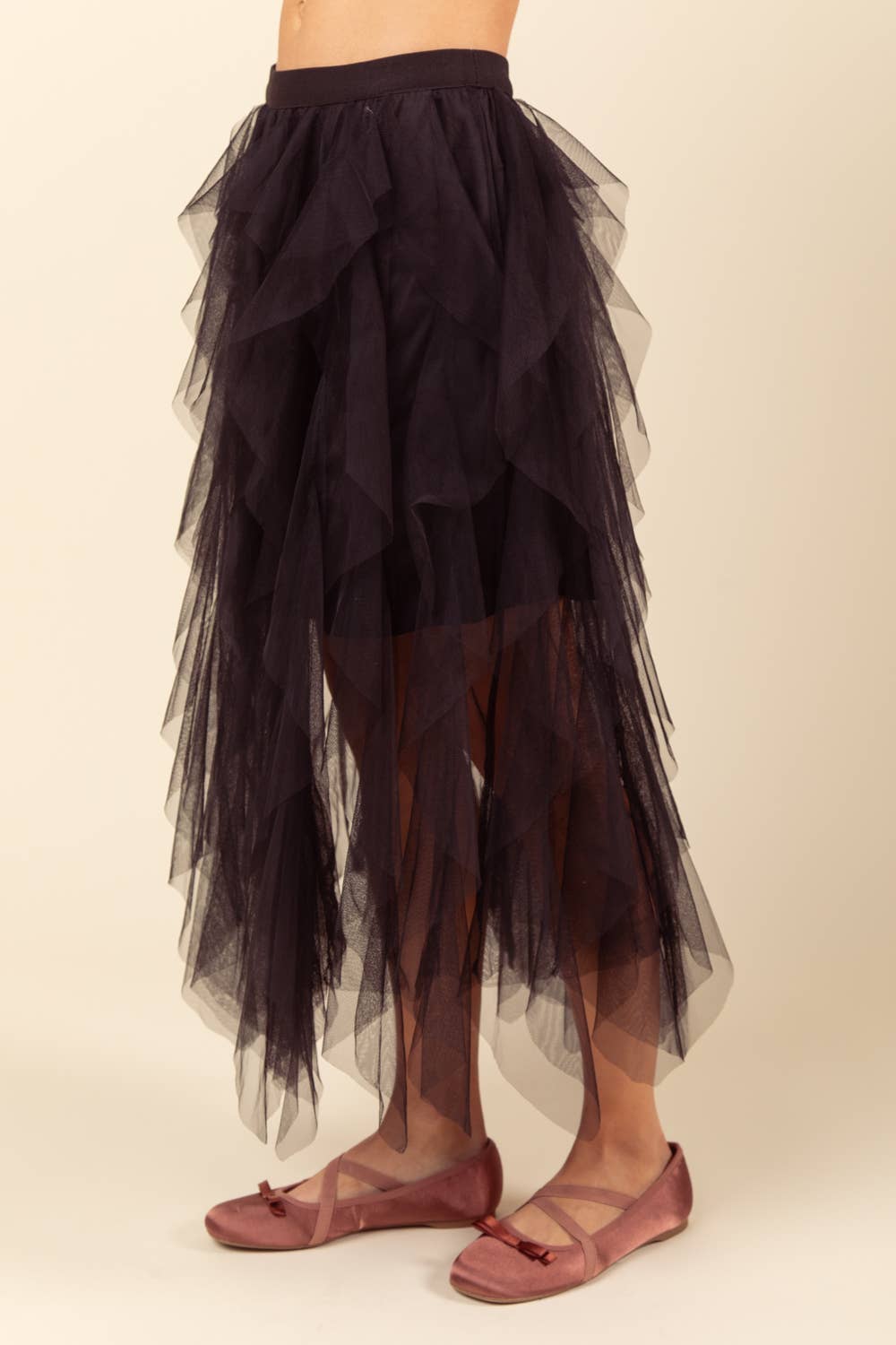 VERY J - Wholesale Rok - Dames - VERY J Barbie gelaagde tule midi-rok met waterval en elastische taille15