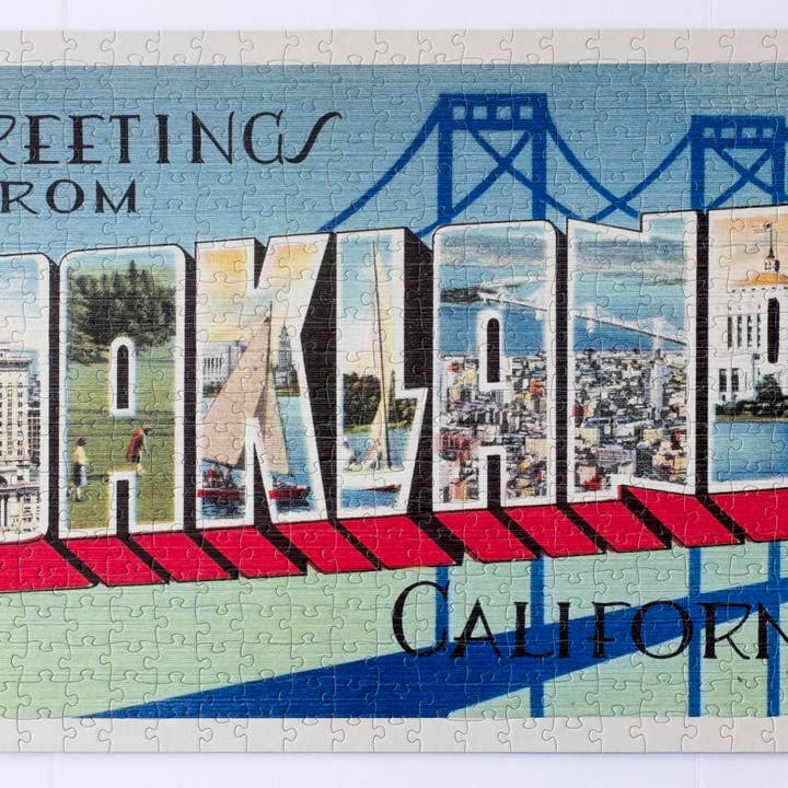 Greetings from Oakland 500-piece Jigsaw Puzzle for wholesale by Oakland Puzzle Company