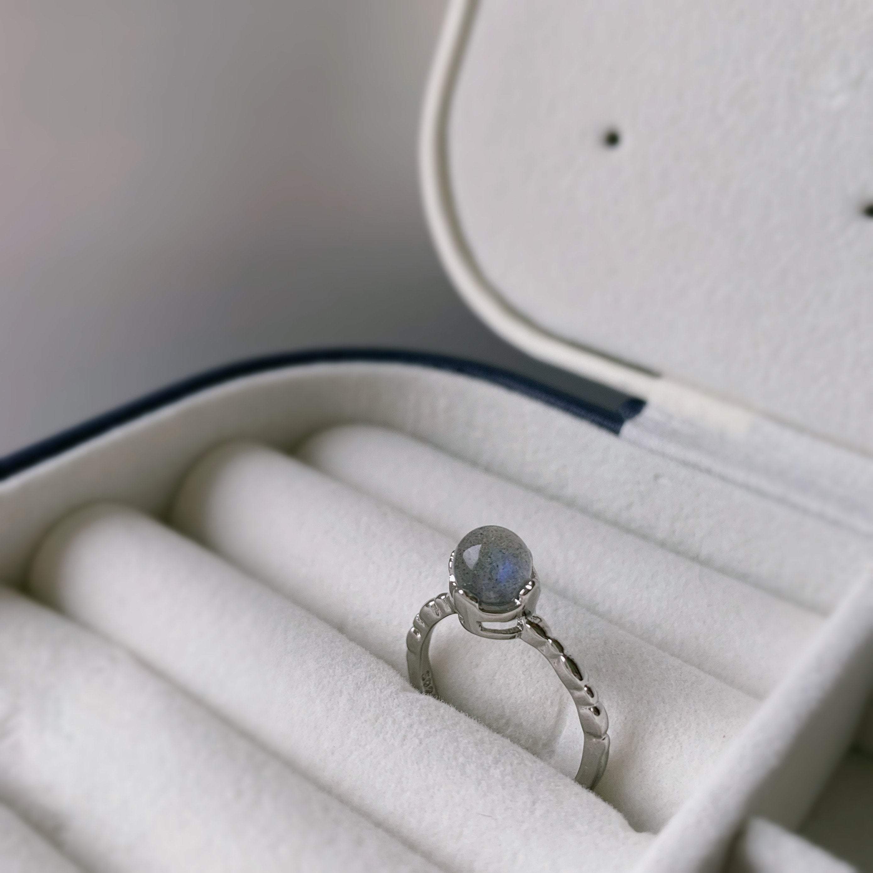 Crystolver (We Cover All Import Fees) - Wholesale Single Stone/Solitaire Ring - Moonstone Gemstone Ring3