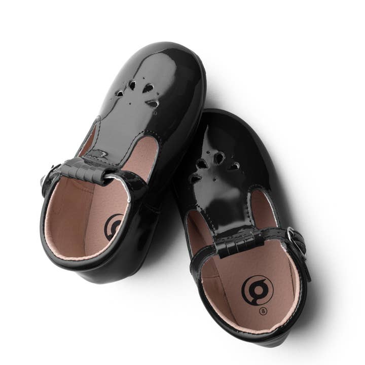 Patent Leather T-Bar | Color 'Ink Black' | Hard Sole for wholesale by Hummbrand