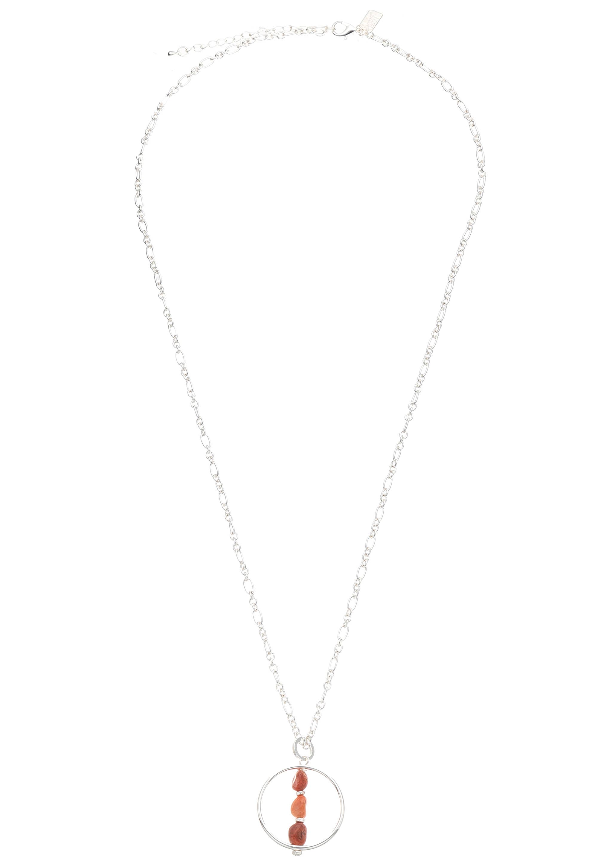 LesliiLange Necklace Natural Stones Rust Orange Red for wholesale on Faire0