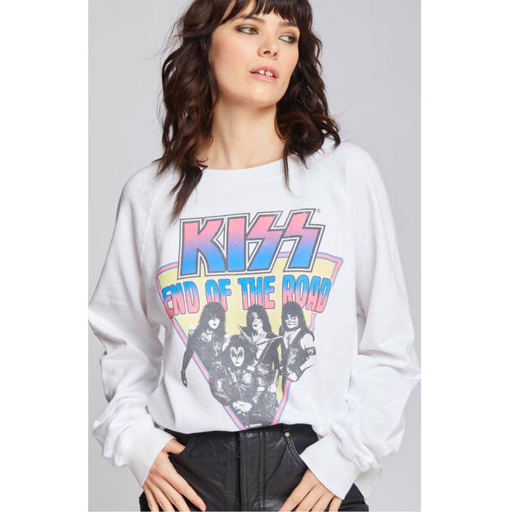 301984 - 130 Kiss End Of The Road LS Burnout Sweatshirt for wholesale by Recycled Karma