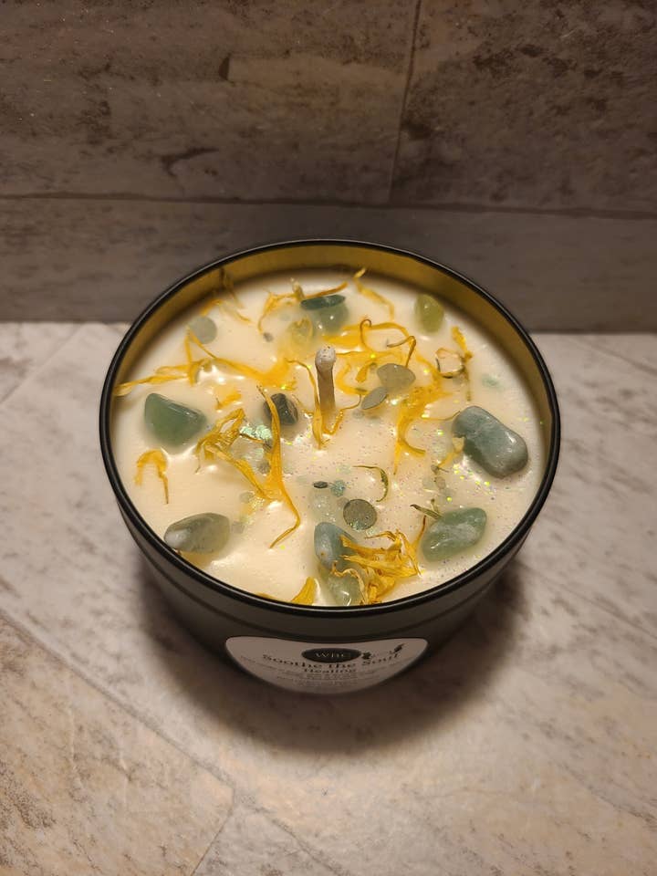 Soothe the Soul, Energy Work, 8oz Intention Soy Candles for wholesale by WBC Shops