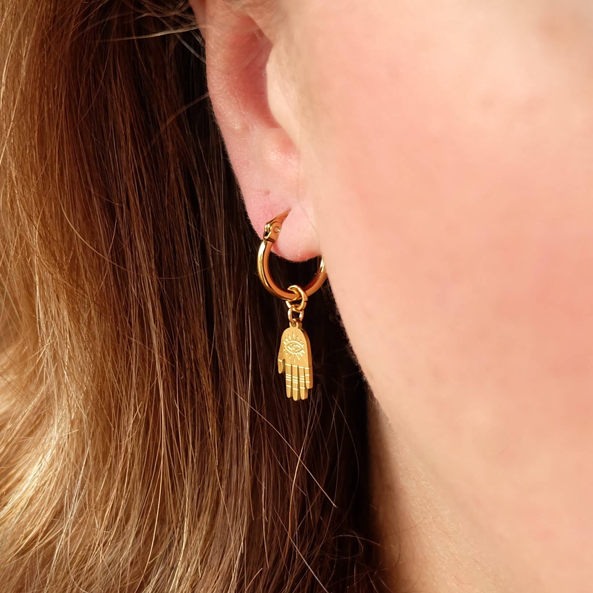 Augusta Jewellery – wholesale Dangle earrings – Hamsa Evil Eye Earrings2