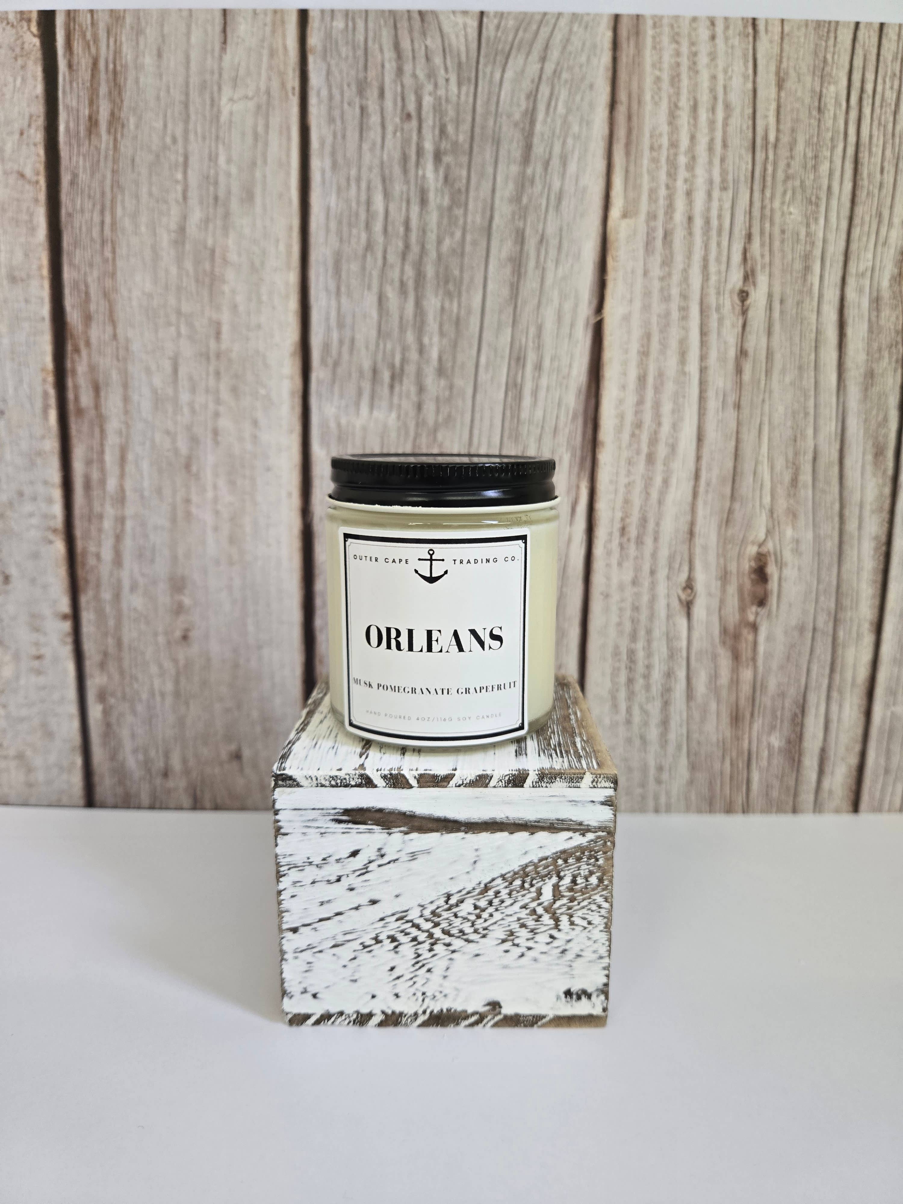 Outer Cape Trading Company - Wholesale Jar/Filled Candle - Orleans Cape Cod Soy Wax Crackling Wooden Wick Candle bulk wholesale 2