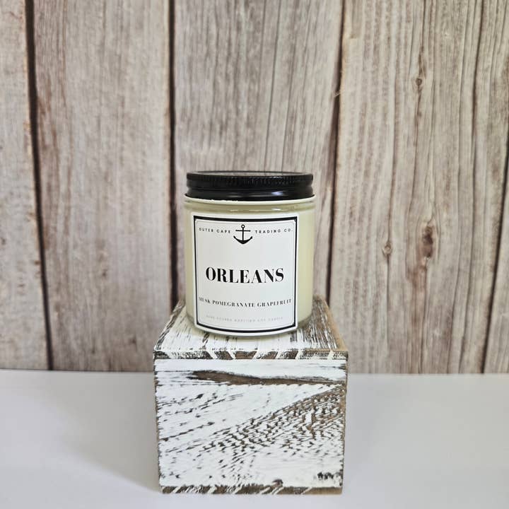 Outer Cape Trading Company - Wholesale Jar/Filled Candle - Orleans Cape Cod Soy Wax Crackling Wooden Wick Candle bulk wholesale 2