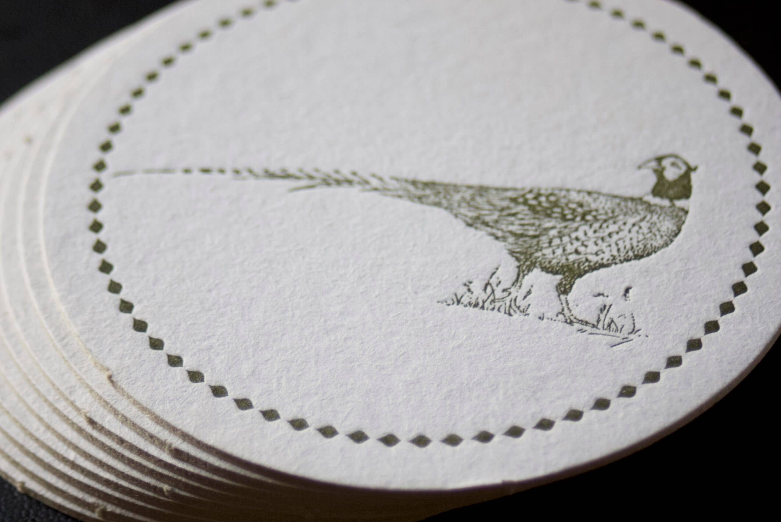 Ancesserie Letterpress - Wholesale Coasters - Pheasant Coasters2