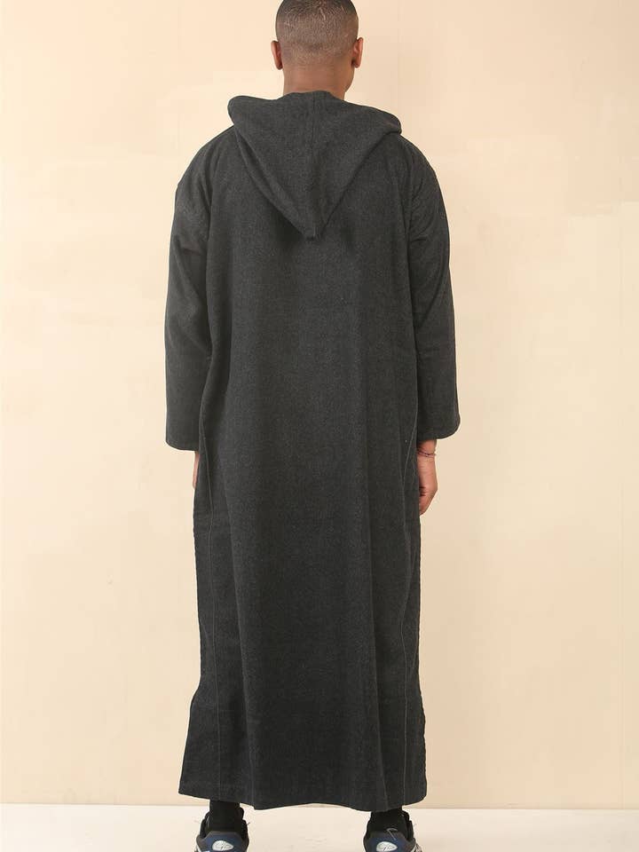 Infinity Leather (Upperclass Fashions Ltd) - Wholesale Robe - Men's - Men's Hooded Moroccan Thobe Djellaba Jubba Robe Eid
