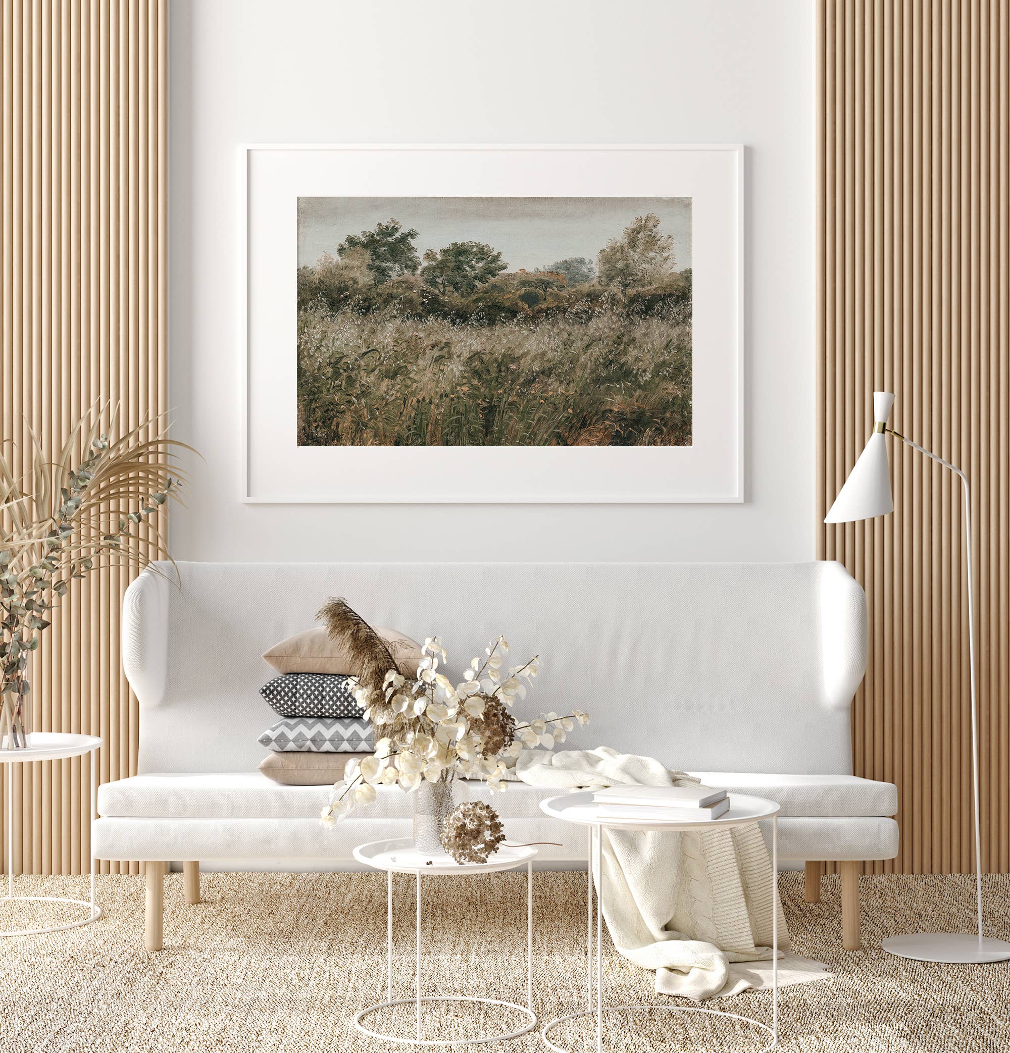 Sugar & Canvas - Wholesale Art Print - Rustic Vintage European Flower Grass Field Art Print VP614