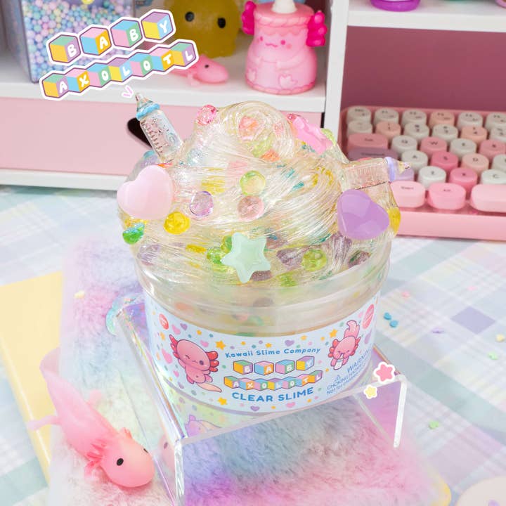 Kawaii Slime Company - Vendita all'ingrosso Plastilina/slime - Bambini - Slime Cupola Trasparente con Firma Baby Axolotl™ (4 pezzi/confezione)5