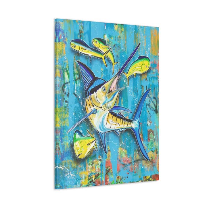 Leinwandbild Marlin für den Großhandel von Amped Artwork
