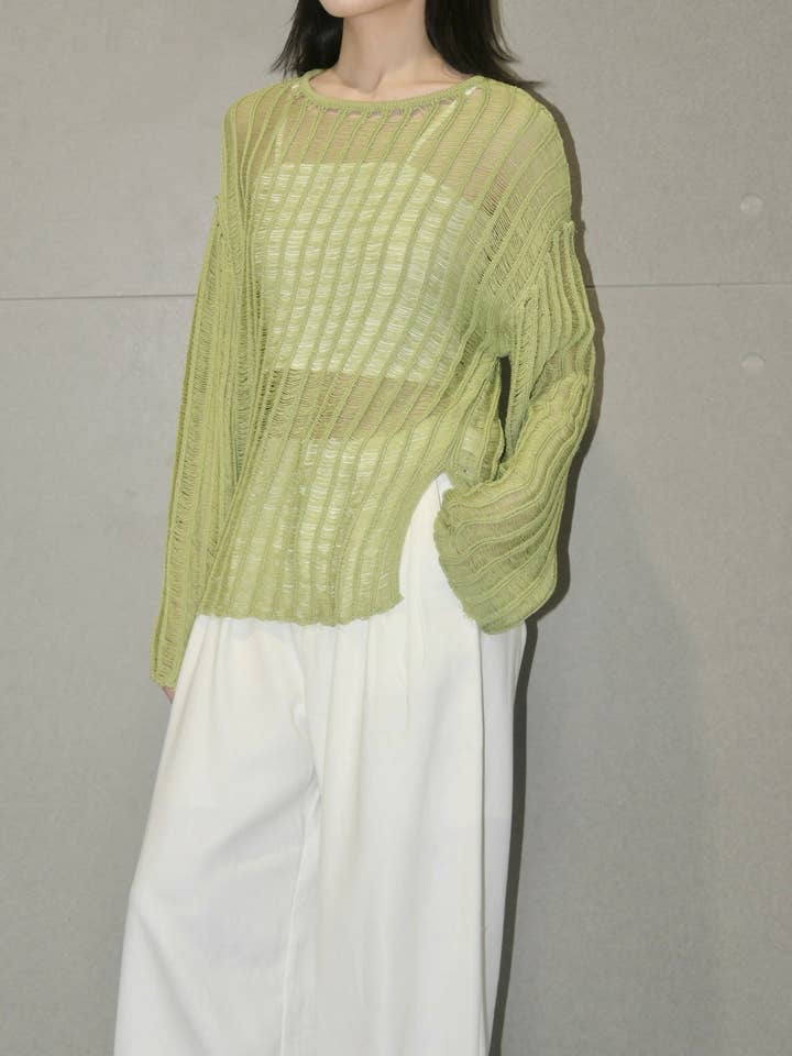 Top in Lino Traforato per la vendita all'ingrosso da parte di Blanc.Noize