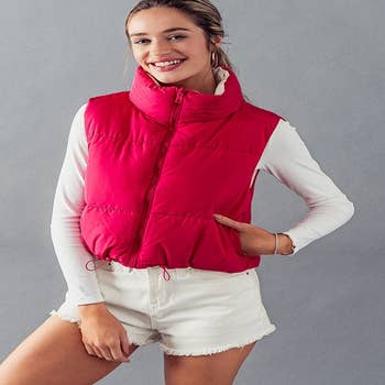 The Crop Puffer Vest – MCE Apparel