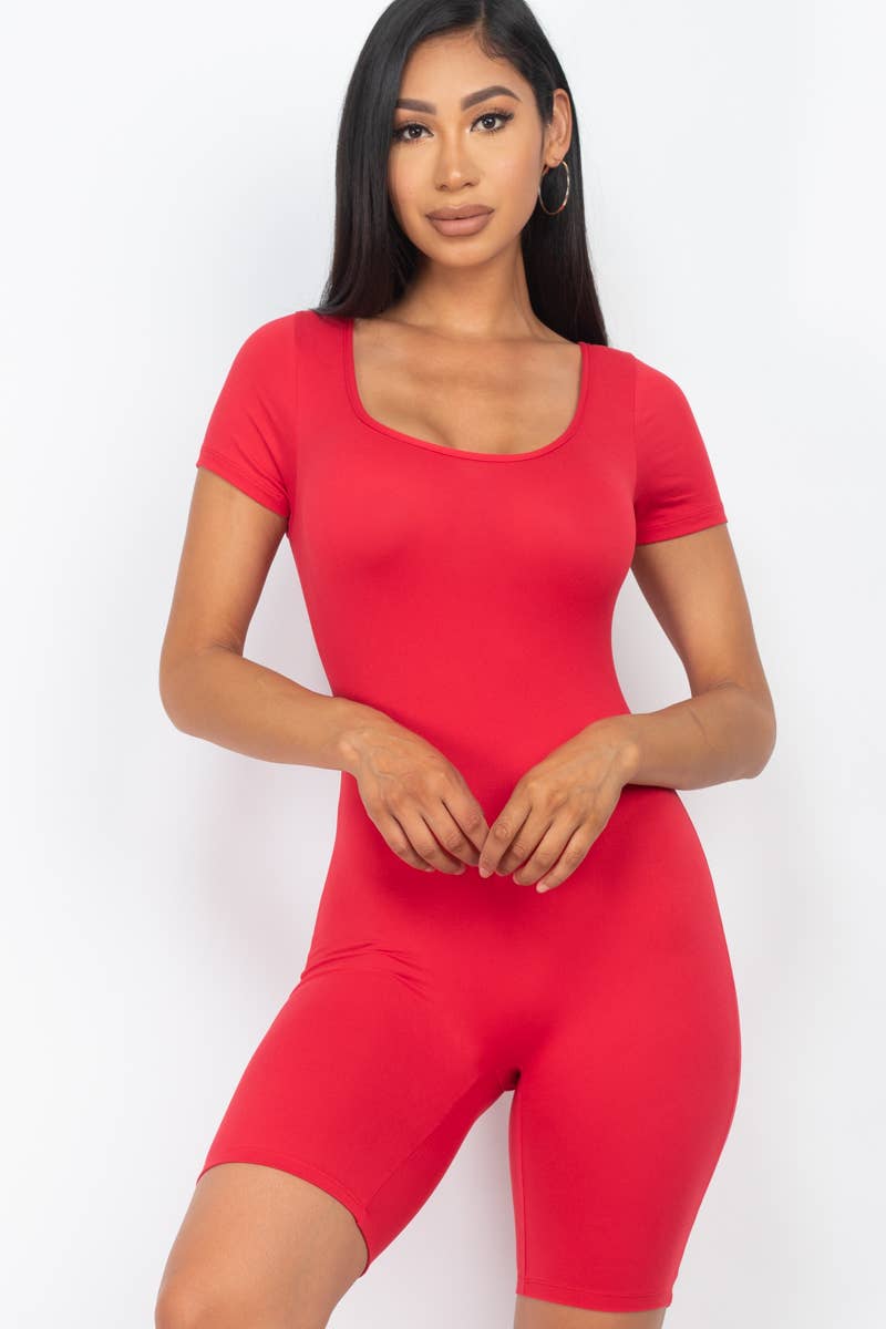 CAPELLA APPAREL - Wholesale Romper - Women's - Short Sleeve Scoop Neck Romper23