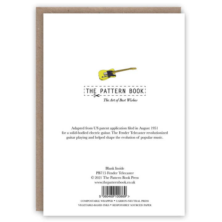 The Pattern Book - Wholesale Everyday Greeting Card - Fender Telecaster1