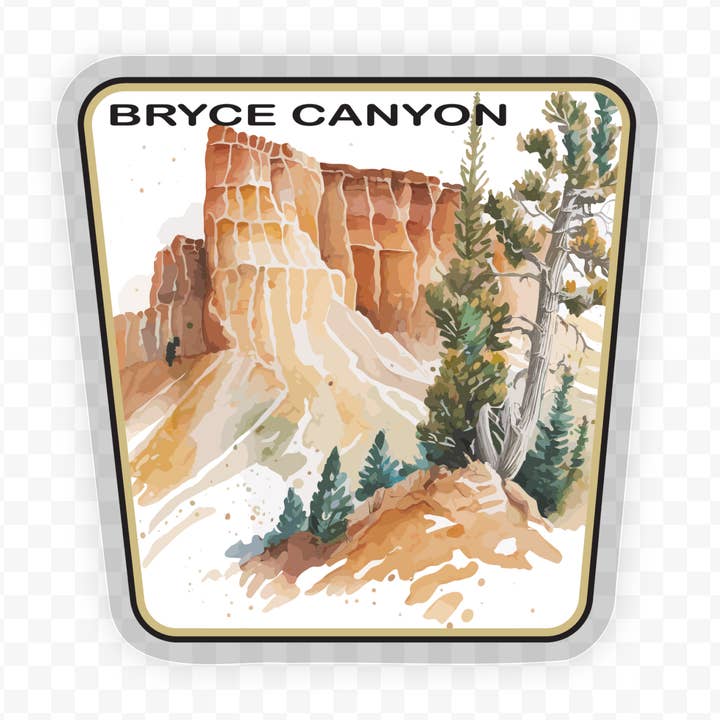 Bryce Canyon National Park Clear Vinyl, Sticker, 3x3 in. for wholesale by Savannah and James Co