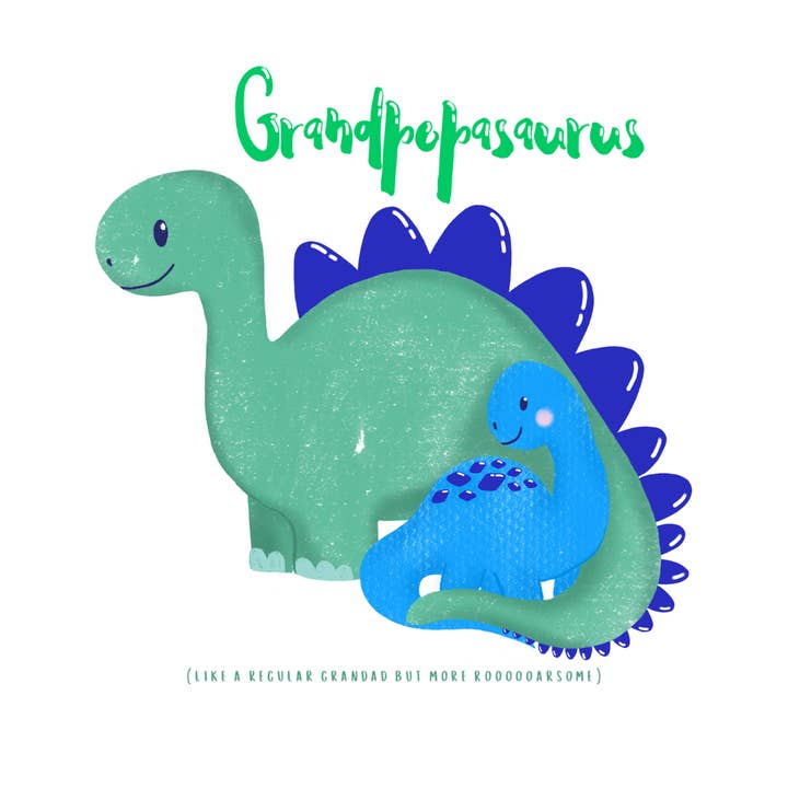 Tarjeta de felicitación Grandpopoasaurus para venta al por mayor de Sayers Studio