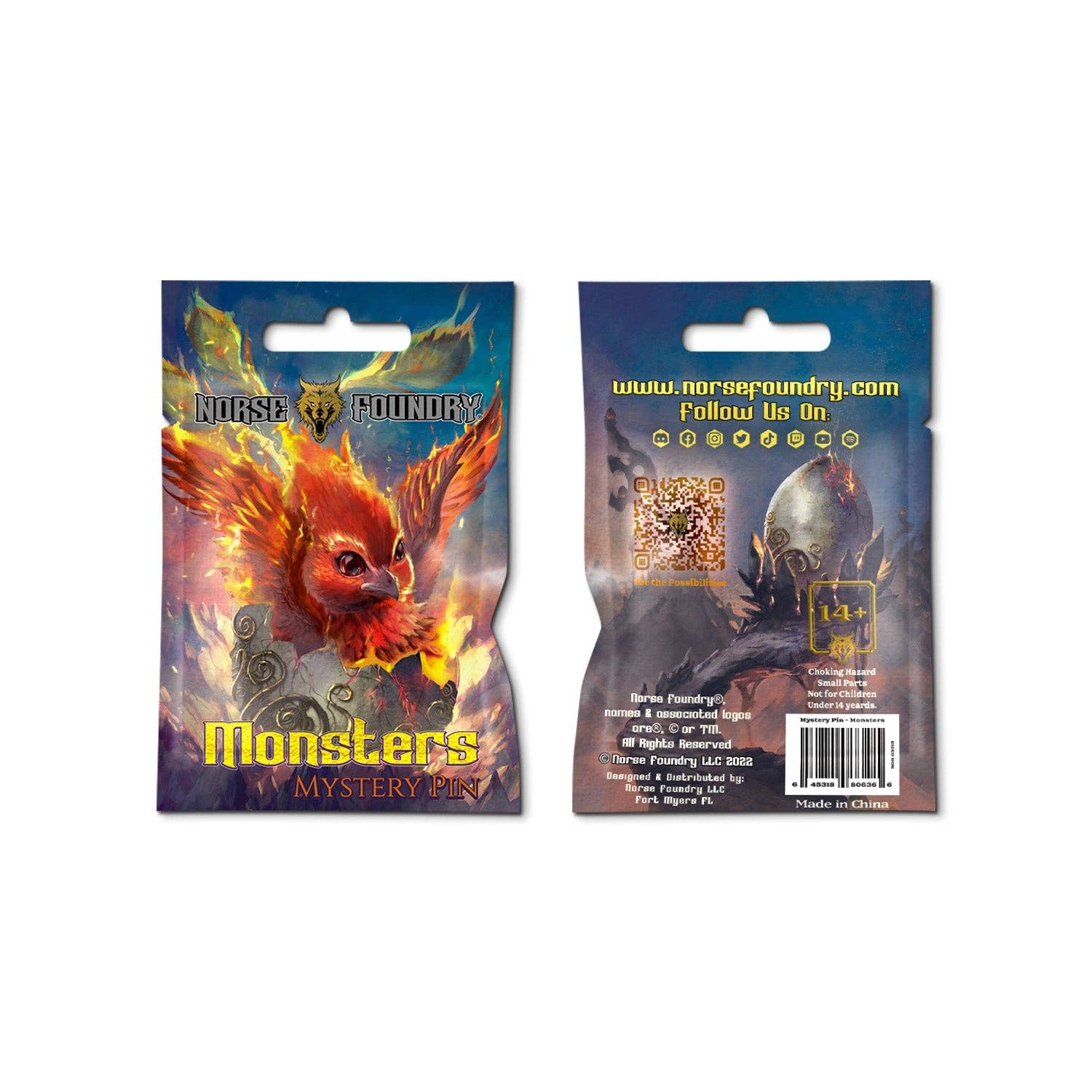 Norse Foundry - Wholesale Lapel Pin/Button - Mystery Pin - Monsters