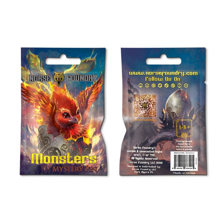 Norse Foundry - Wholesale Lapel Pin/Button - Mystery Pin - Monsters0