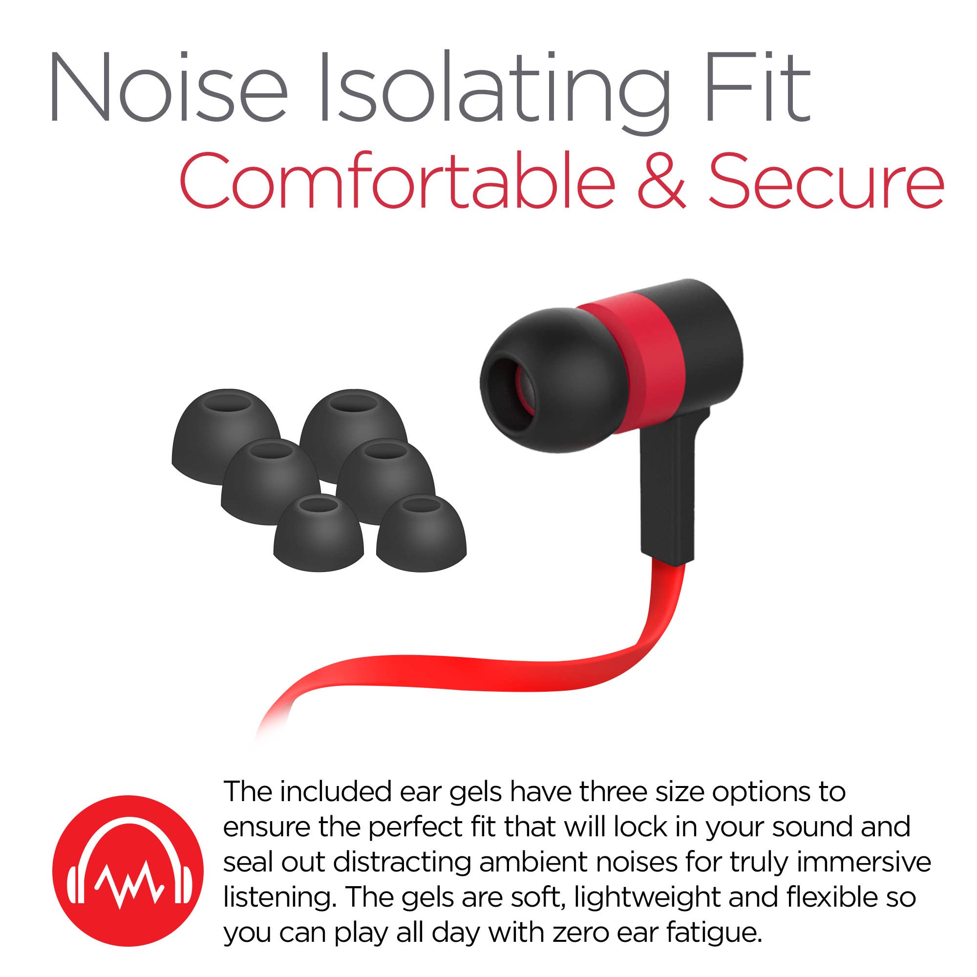 JupiterGear Home - Vendita all'ingrosso Cuffie - Auricolari HyperGear Low Ryder con microfono da 3,5 mm3