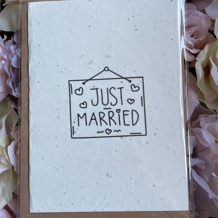 Little princess crafts - Venta al por mayor Tarjetas de boda - Tarjeta plantable de recién casados2