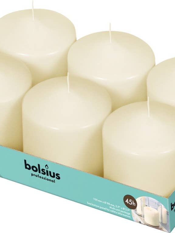 Candele Stomp Horeca 10/10 Vassoio 6 Avorio per la vendita all'ingrosso da parte di Sfeerpunt