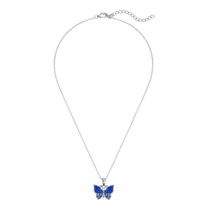 Lily Nily - Wholesale Pendant/Charm Necklace - Crystal Butterfly Necklace - Blue1
