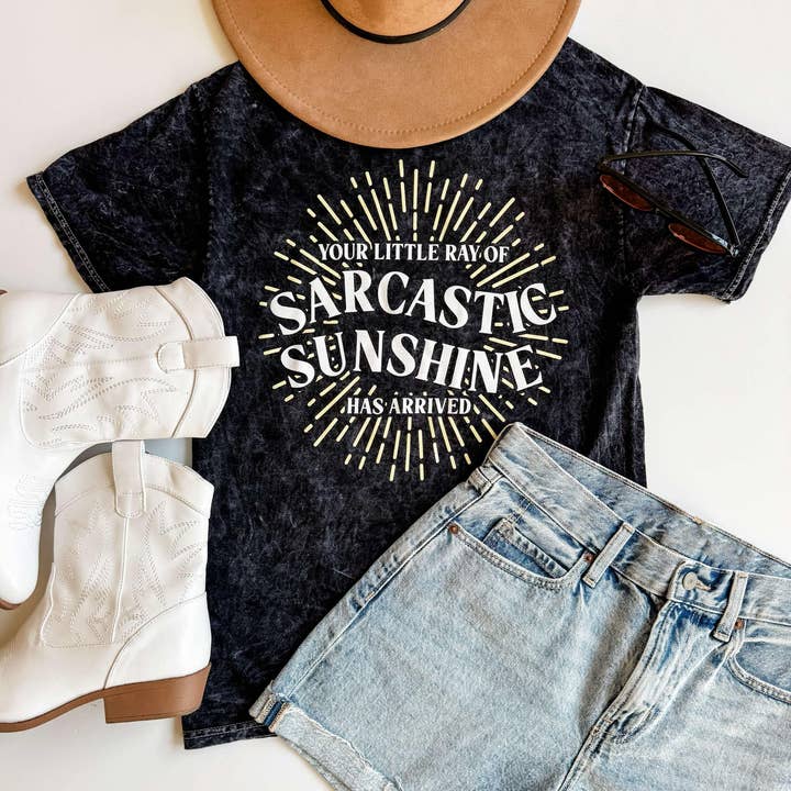 Little Ray of Sarcastic Sunshine T Shirt, Funny Graphic Tee for wholesale by Mugsby