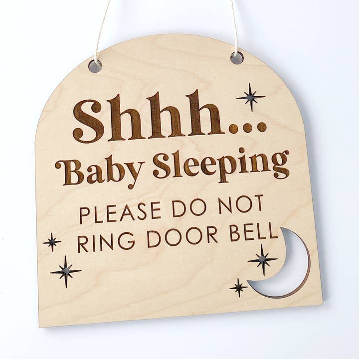 Cintre pour porte bébé dormant, veuillez ne pas sonner à la porte pour la vente par Two Little Pines