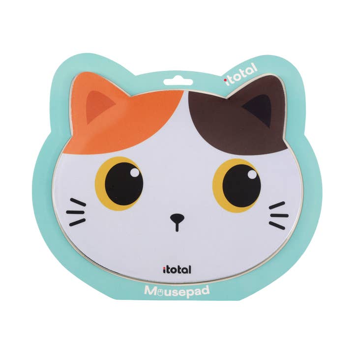 Die-Cut Mouse Pad Orange Cat for wholesale by I-Total, I-Drink
