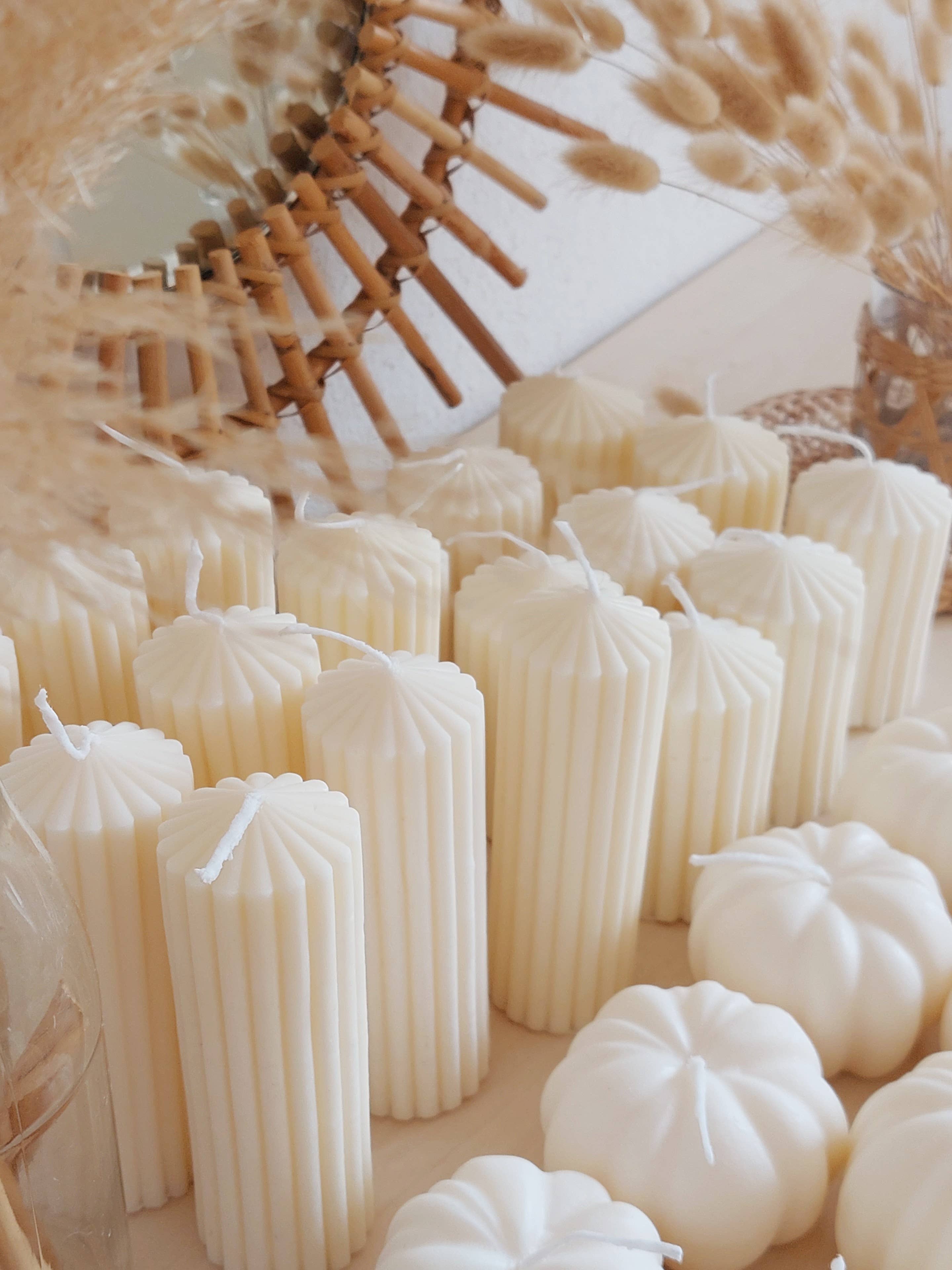 Your Nice Things - Candles - – wholesale Pillar candle – decorative ribbed pillar soy candles (pack 2uni)4