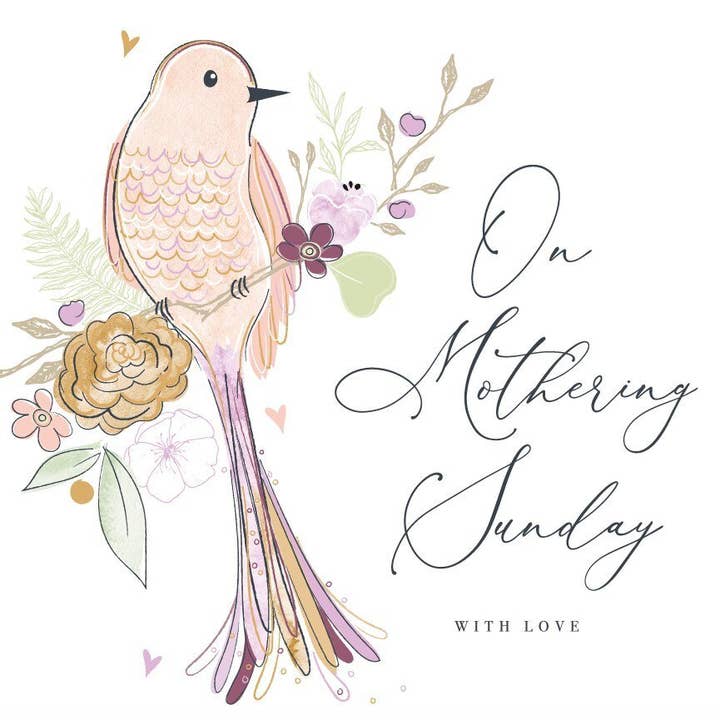 Katie Phythian Design - Wholesale Mother’s Day card - On Mothering Sunday with love - bird