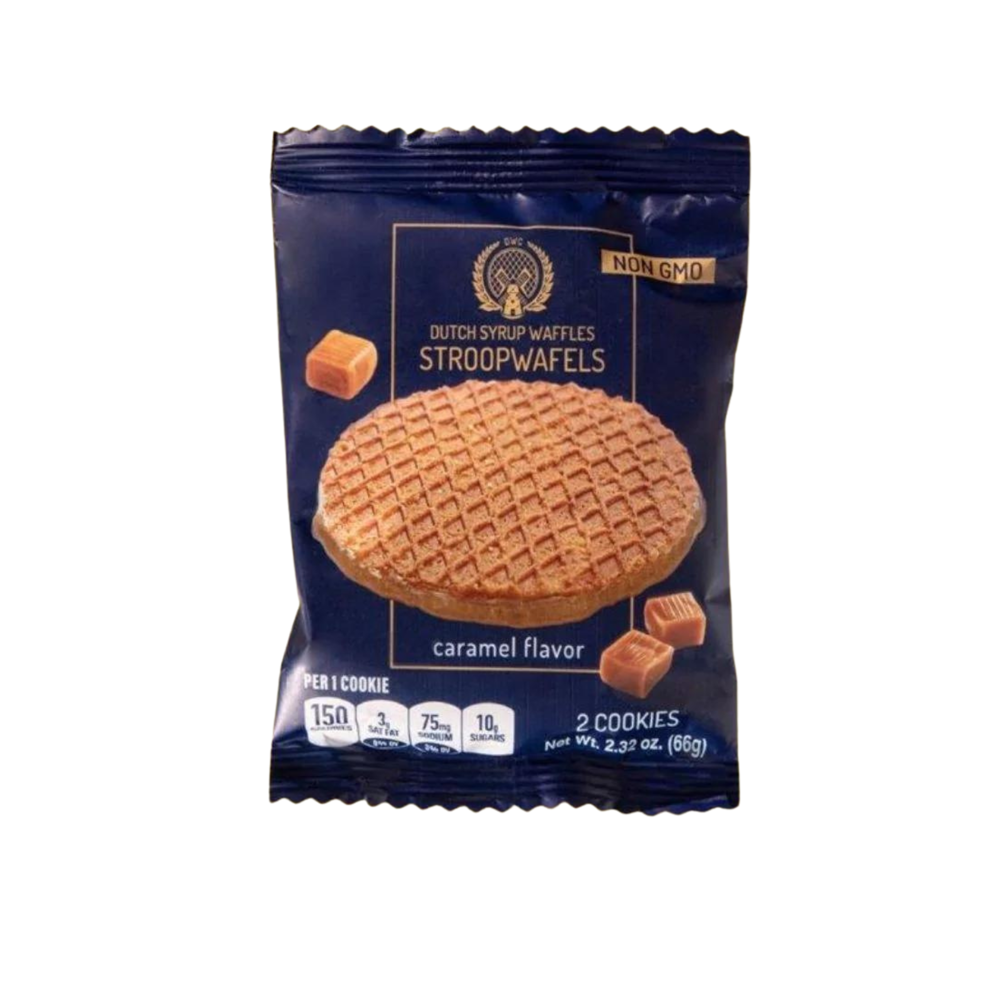Dutch Waffle Company Stroopwafel Cookie - Wholesale Cookie - Authentic Caramel Stroopwafels 2-Pack – Case of 456