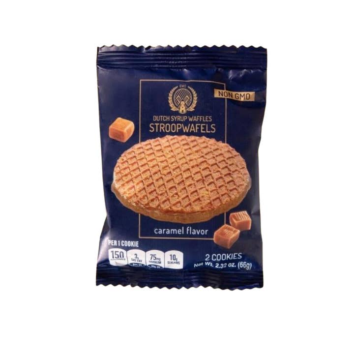 Dutch Waffle Company Stroopwafel Cookie - Wholesale Cookie - Authentic Caramel Stroopwafels 2-Pack – Case of 456