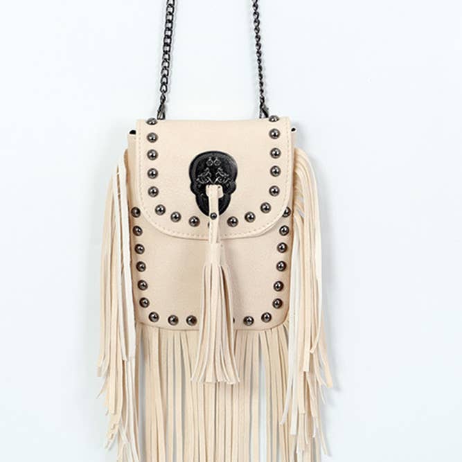 UNISHE - Wholesale Crossbody Bag - Women's - Rivet and Tassel Crossbody Messenger Bag MOQ 3pcs OLY001