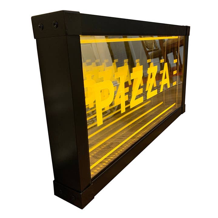 FIXTUREDISPLAYS - Wholesale Neon Sign - Bright LED "PIZZA" Sign Static Neon Light Tunnel Lamp Infinity Light Mirror Light Frame 18117