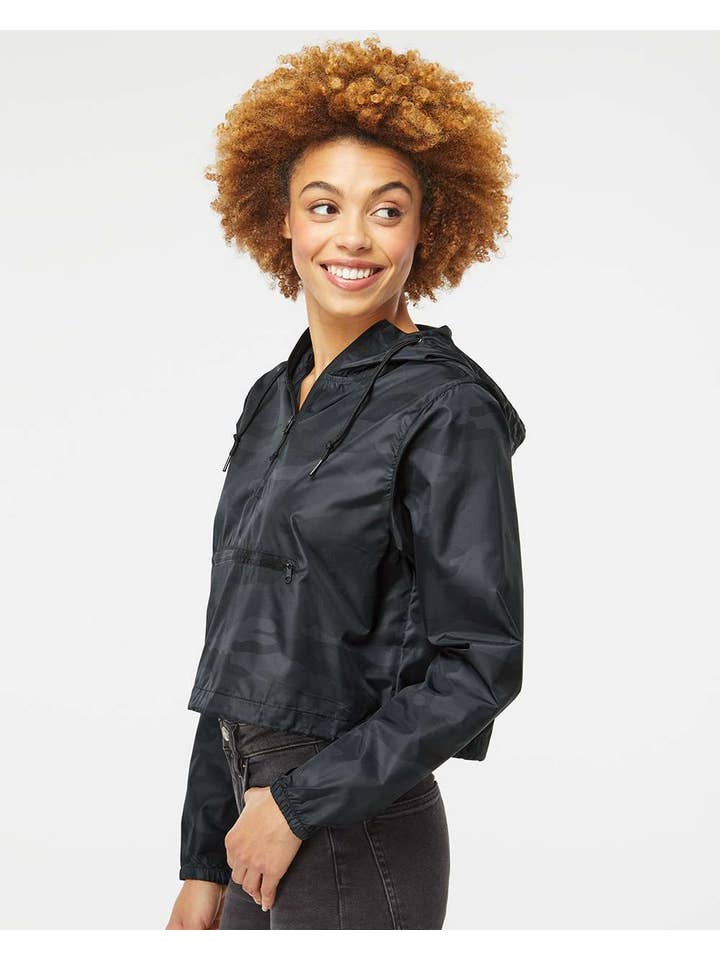 Print The Dream - Wholesale Windbreaker – Women’s - Women's Lightweight Quarter-Zip Pullover Crop Windbreaker12