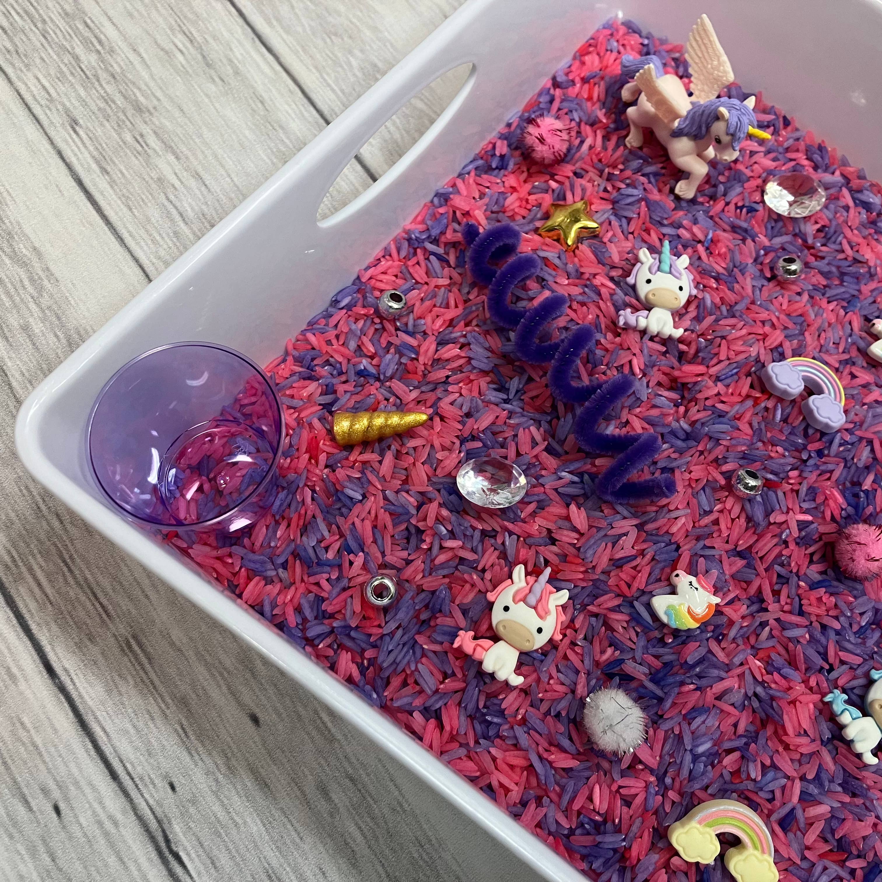 Curious Learning and Sensory – Großhandel Spielzeugset – Kinder – Einhorn-Sinnesbehälter, Sinnesbehälter für Kinder, Einhorn-Sinnes2