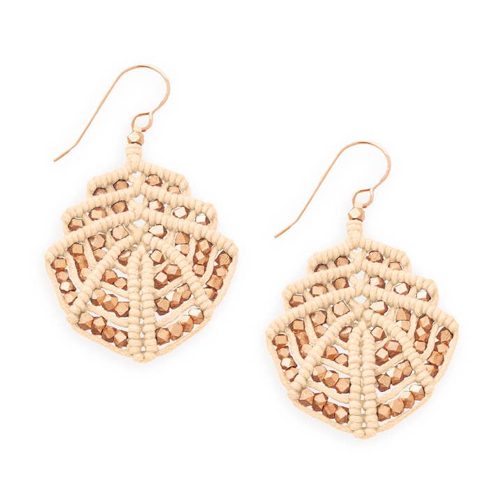 Boucles d'oreilles Diana Drop | Bisque pour la vente par Corda
