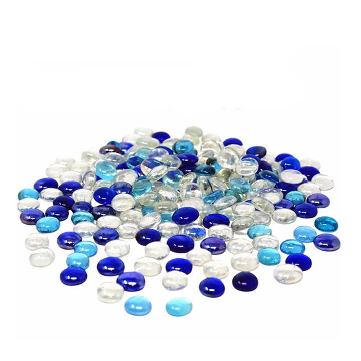 1 Lb (100 Ct)1 Bag Flat Glass Marbles Blue Clear Mixed Color and other Purchase Wholesale objet decoration. Free Returns & Net 60 Terms on Faire trending on Faire.