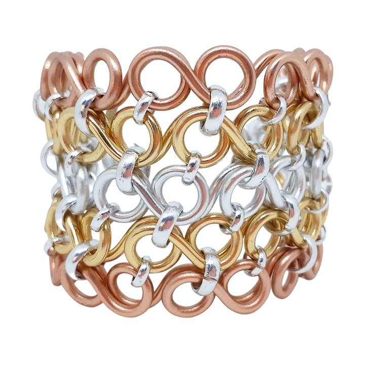 Halvstyvt armband i flerfärgad aluminium för wholesale av Queen Mary Flower